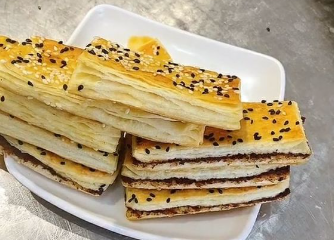 发面千层豆沙酥饼家庭版制作方法，推荐搭配茶或牛奶