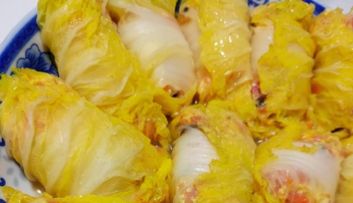 素食版豆腐香菇白菜卷制作方法，口感清爽鲜美，营养丰富