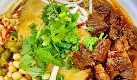 常德牛肉粉家庭版制作方法，鲜香麻辣