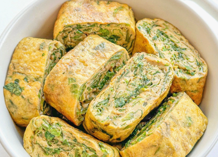生菜海苔肉松鸡蛋卷制作方法，口感丰富、营养均衡